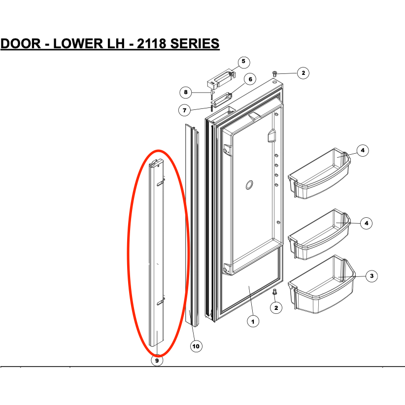 Norcold® 2118 PolarMax Replacement Doors and Hardware – RV Fridge Parts ...