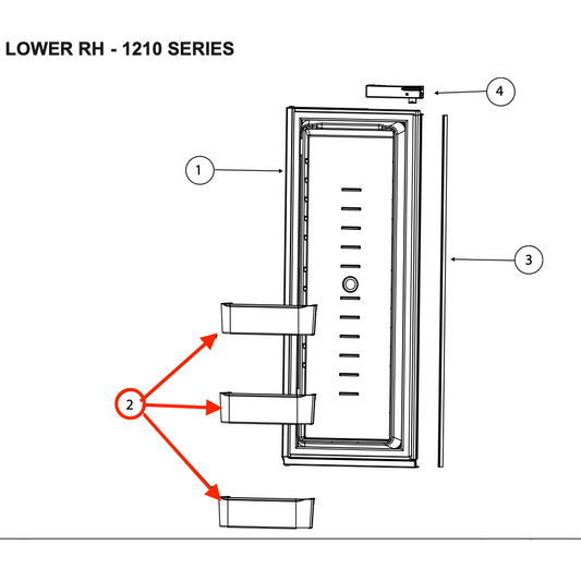 Norcold® Refrigerator Door Bin Replacement for 1210 Series - 628686