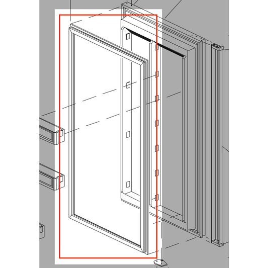 Norcold® Refrigerator Door Gasket Replacement for DE441/EV441 Models - Gray - SPECIAL ORDER - 61640030